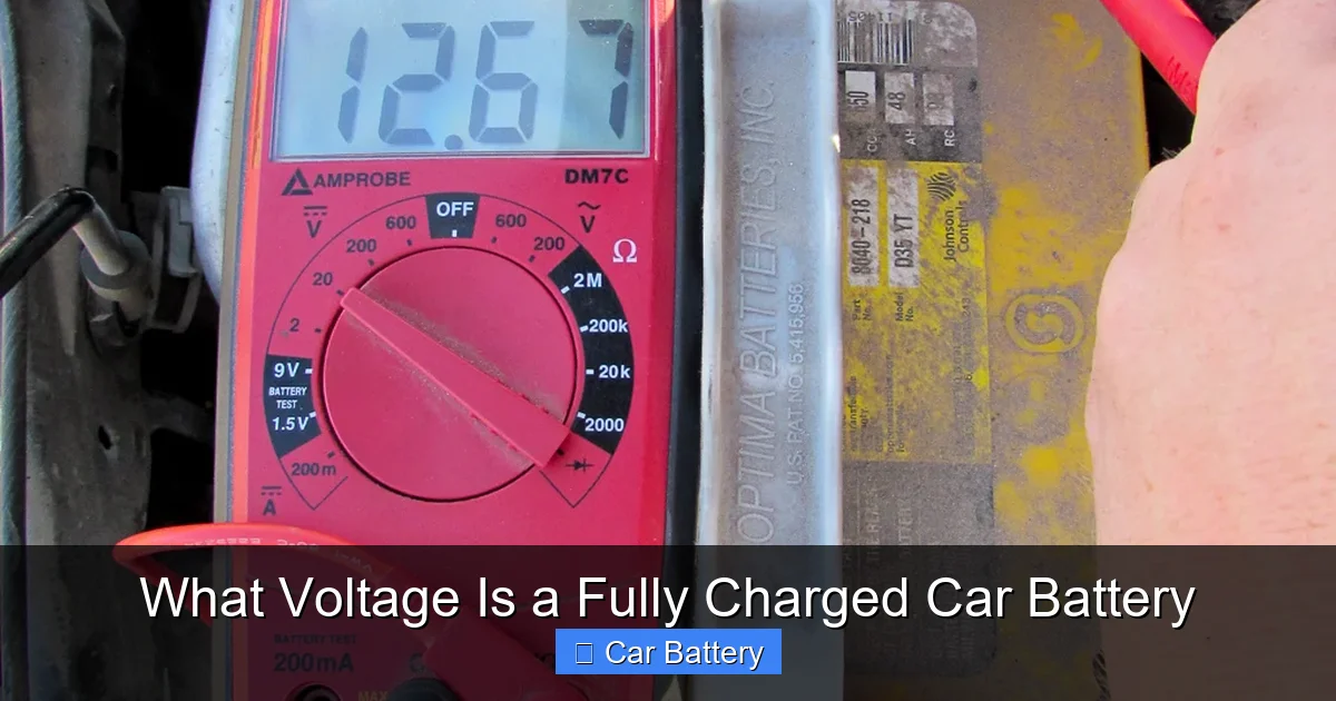 What Voltage Is a Fully Charged Car Battery