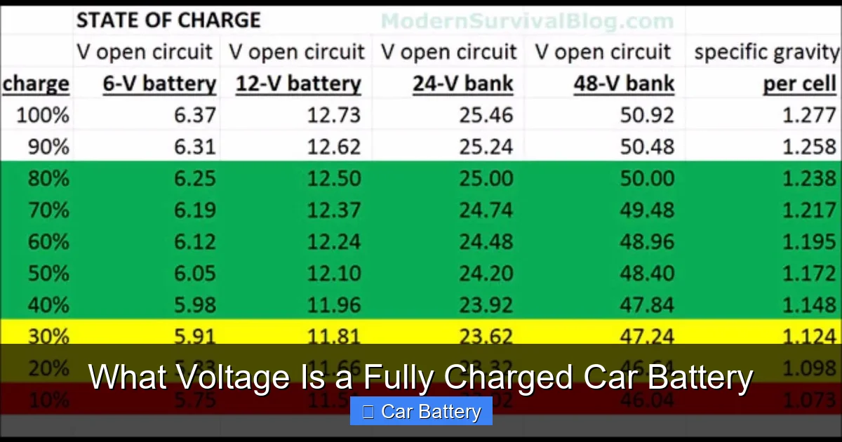 What Voltage Is a Fully Charged Car Battery