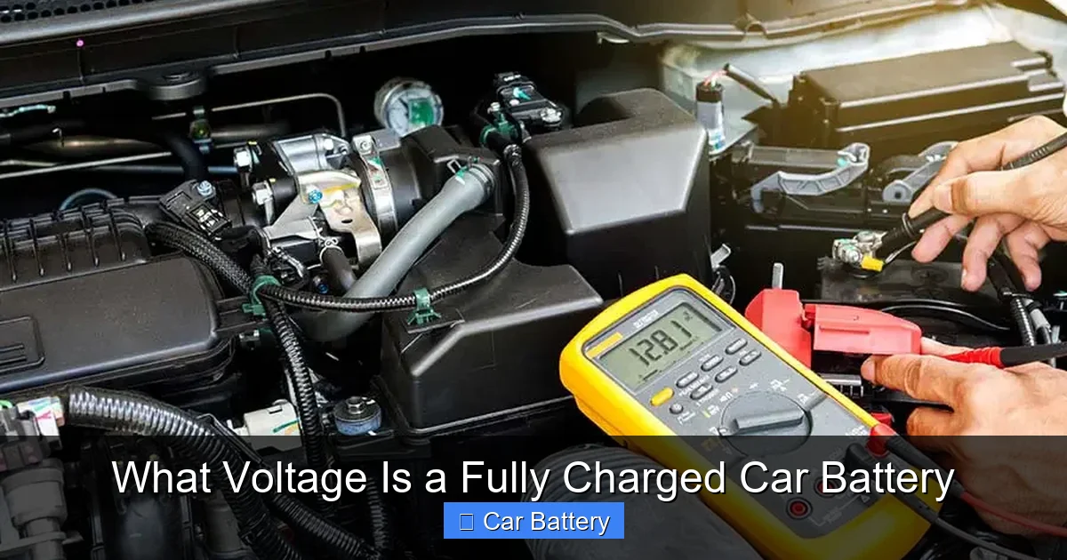 What Voltage Is a Fully Charged Car Battery