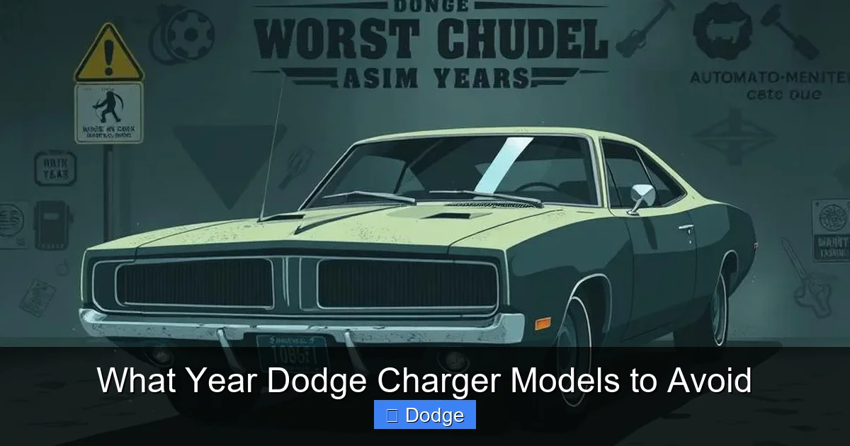 What Year Dodge Charger Models to Avoid