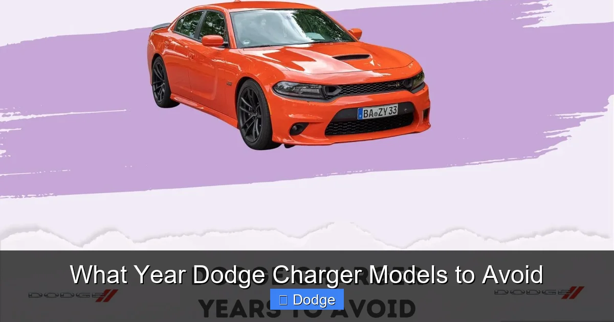 What Year Dodge Charger Models to Avoid
