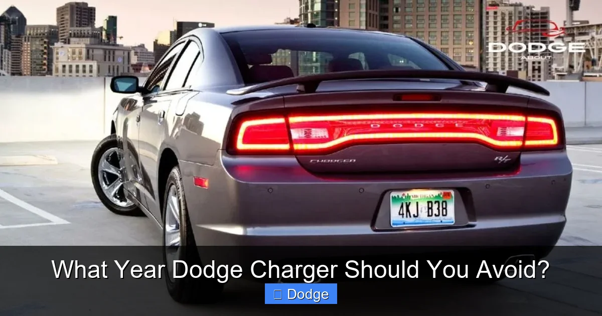 What Year Dodge Charger Should You Avoid?