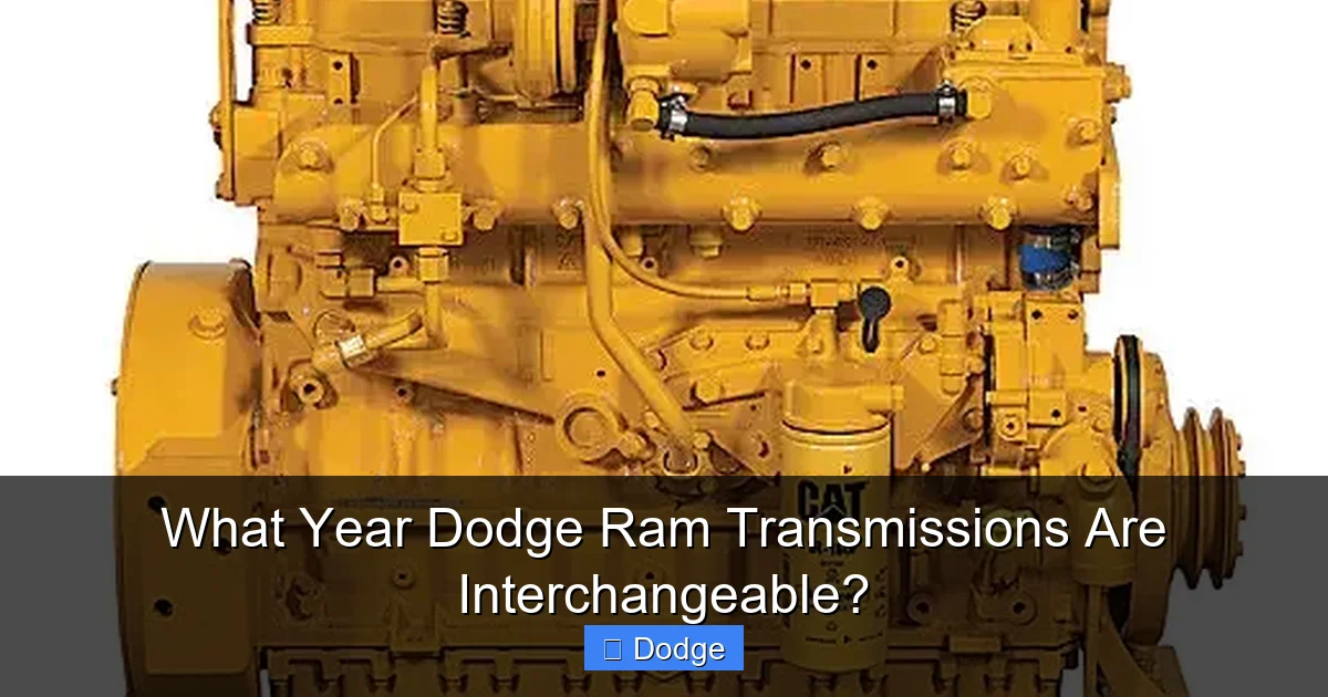 What Year Dodge Ram Transmissions Are Interchangeable?