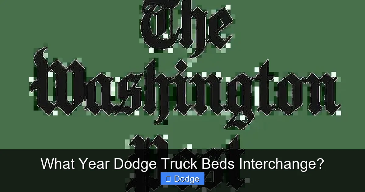What Year Dodge Truck Beds Interchange?