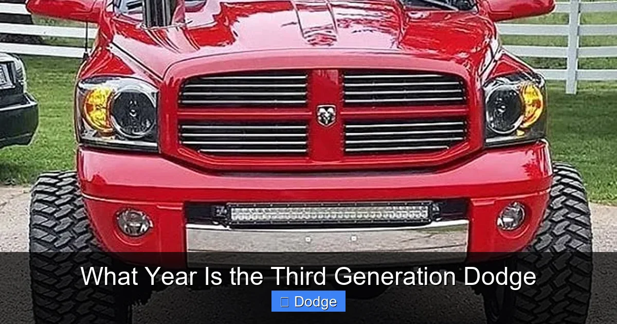 What Year Is the Third Generation Dodge