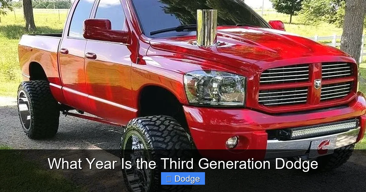 What Year Is the Third Generation Dodge