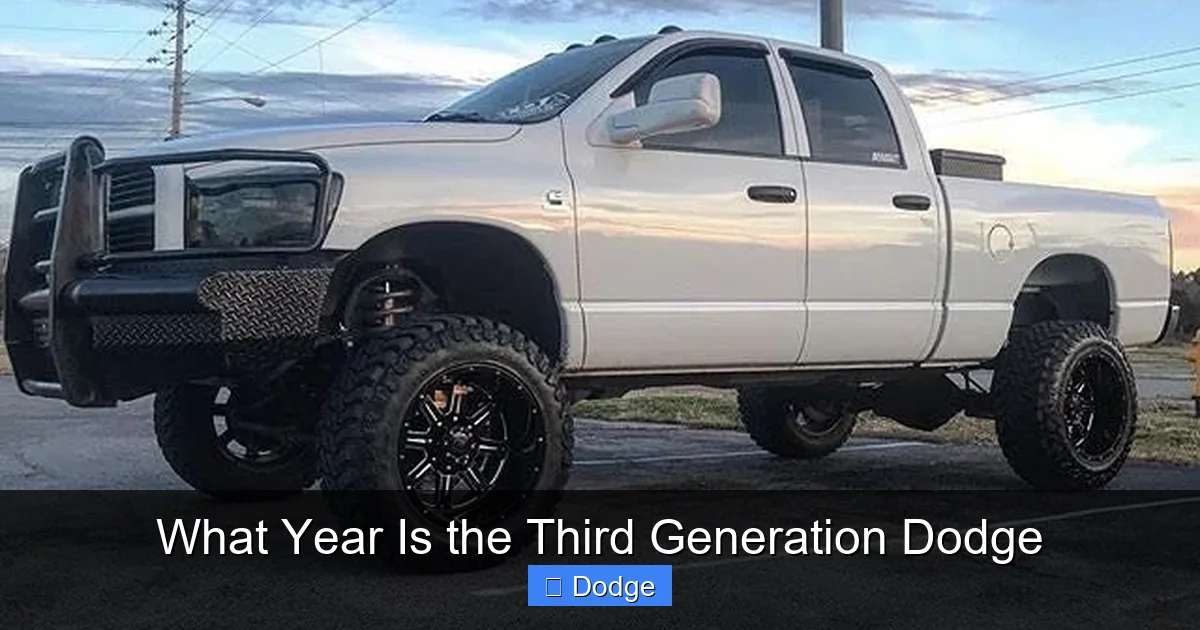 What Year Is the Third Generation Dodge