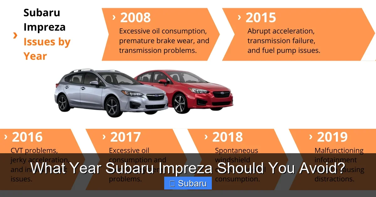 What Year Subaru Impreza Should You Avoid?