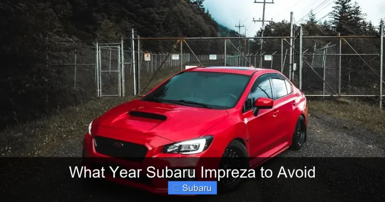 What Year Subaru Impreza to Avoid