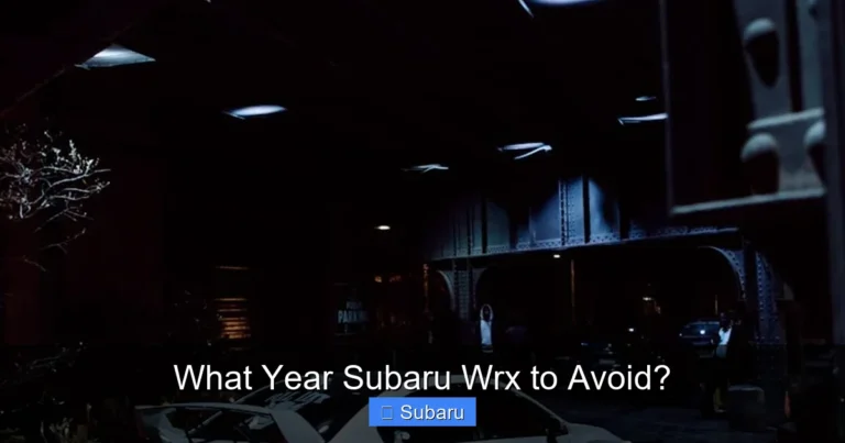 What Year Subaru Wrx to Avoid?