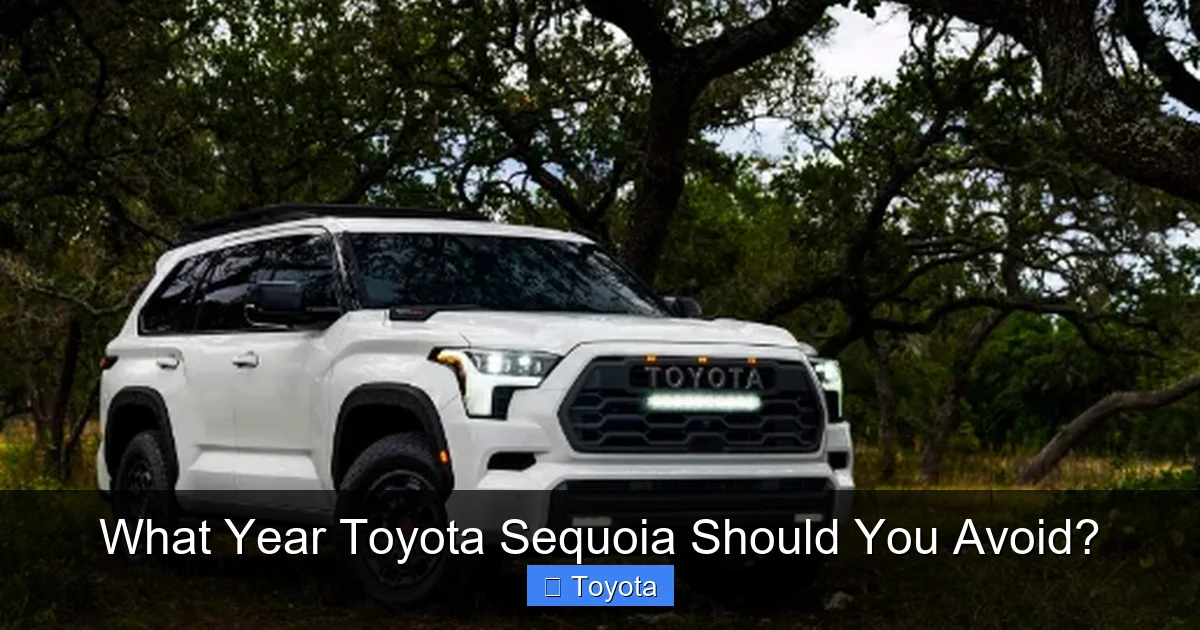 What Year Toyota Sequoia Should You Avoid?