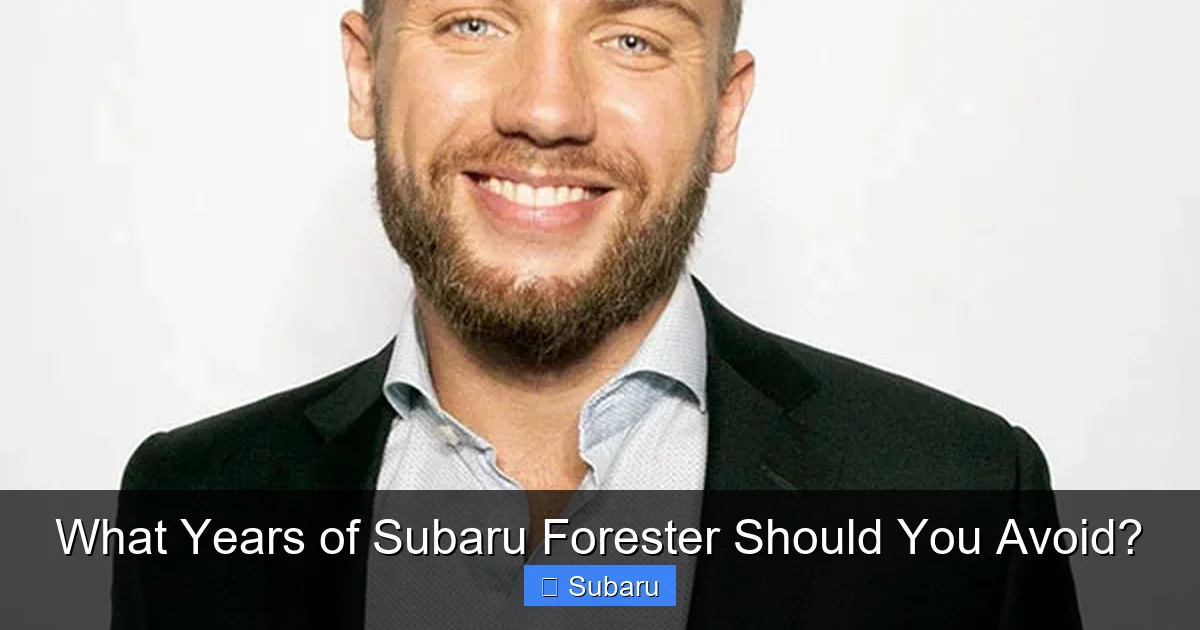 What Years of Subaru Forester Should You Avoid?