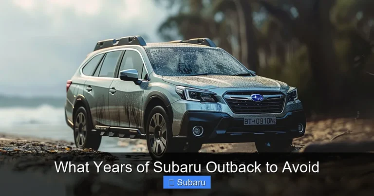 What Years of Subaru Outback to Avoid