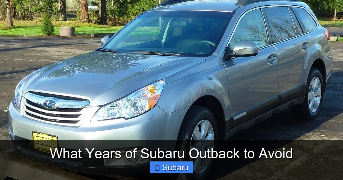 What Years of Subaru Outback to Avoid