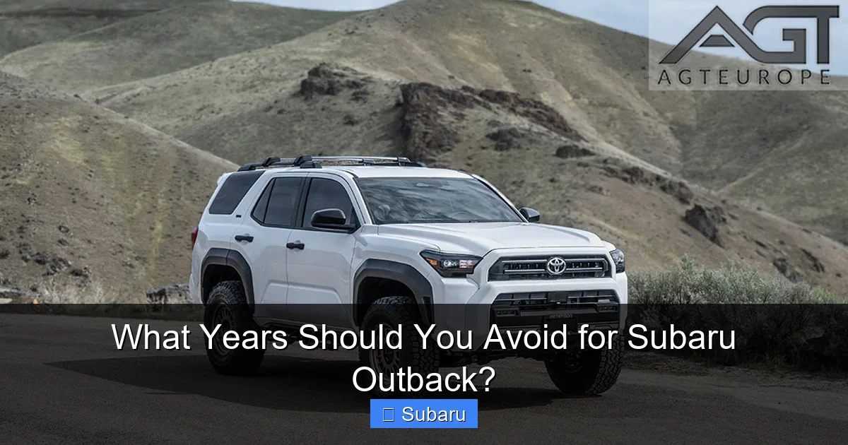 What Years Should You Avoid for Subaru Outback?