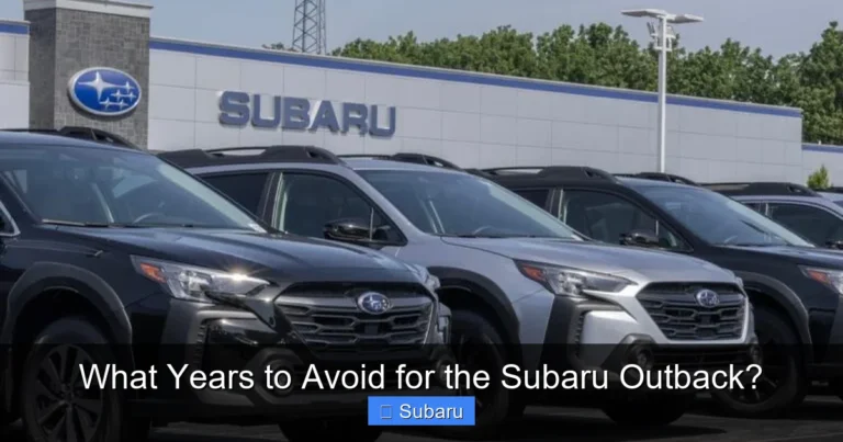 What Years to Avoid for the Subaru Outback?