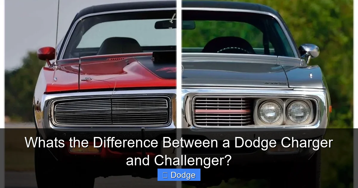 Whats the Difference Between a Dodge Charger and Challenger?