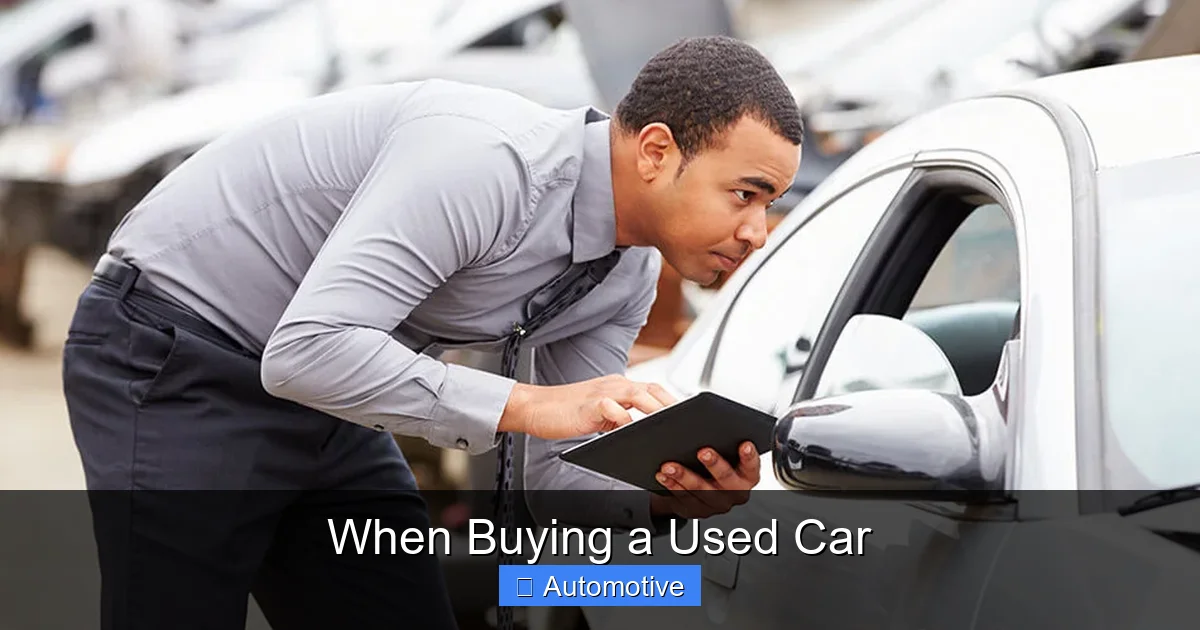 When Buying a Used Car