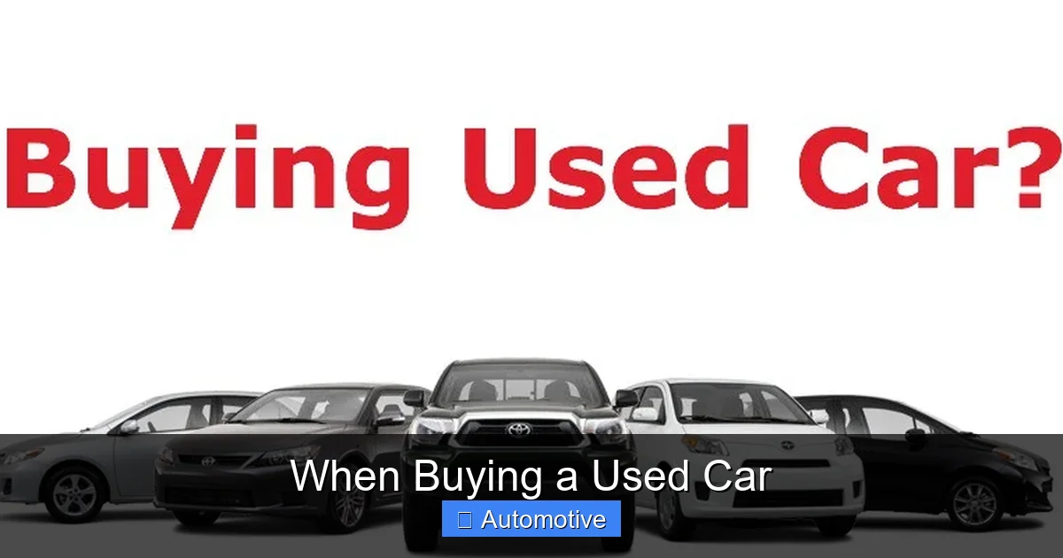 When Buying a Used Car