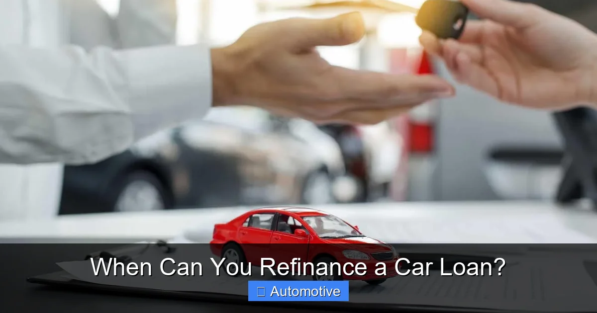 When Can You Refinance a Car Loan?