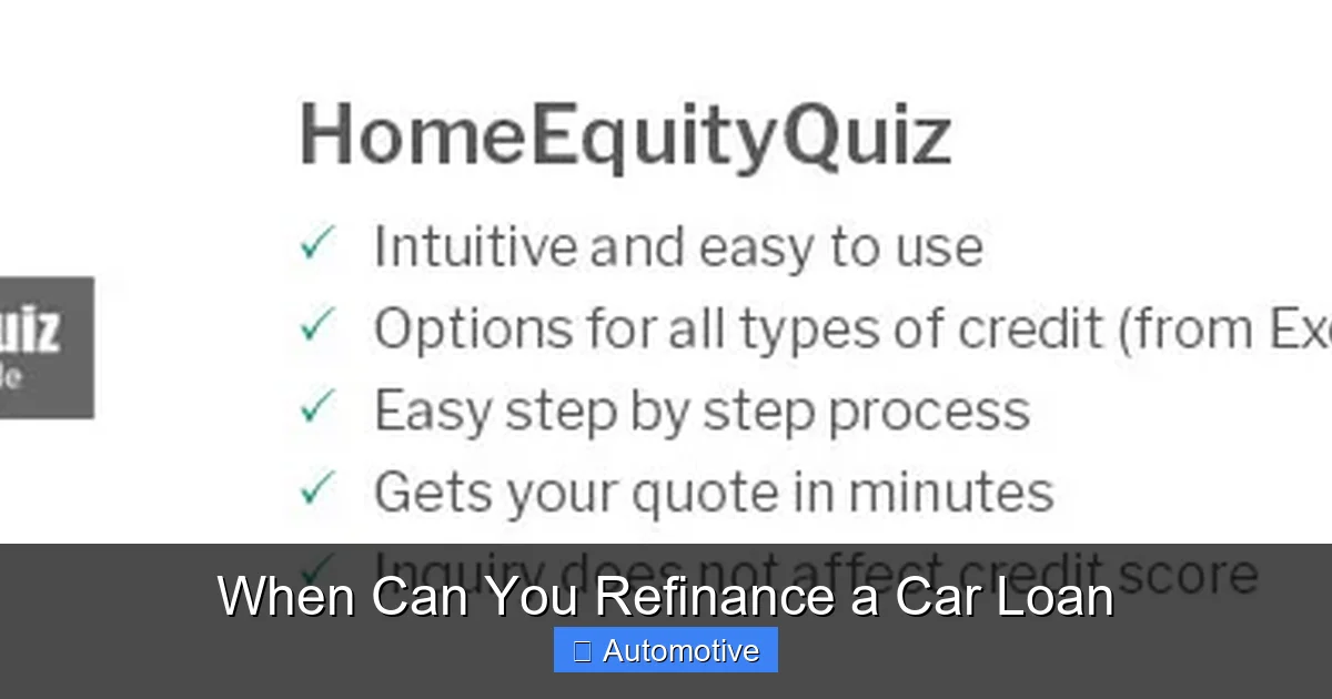 When Can You Refinance a Car Loan