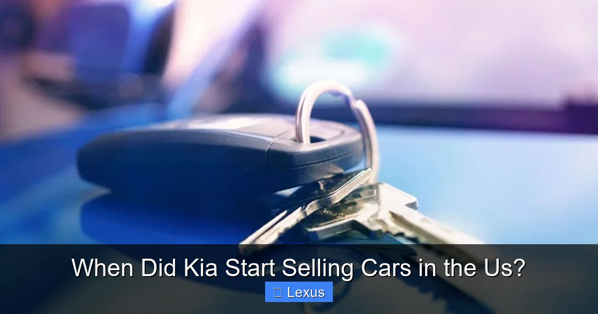 When Did Kia Start Selling Cars in the Us?