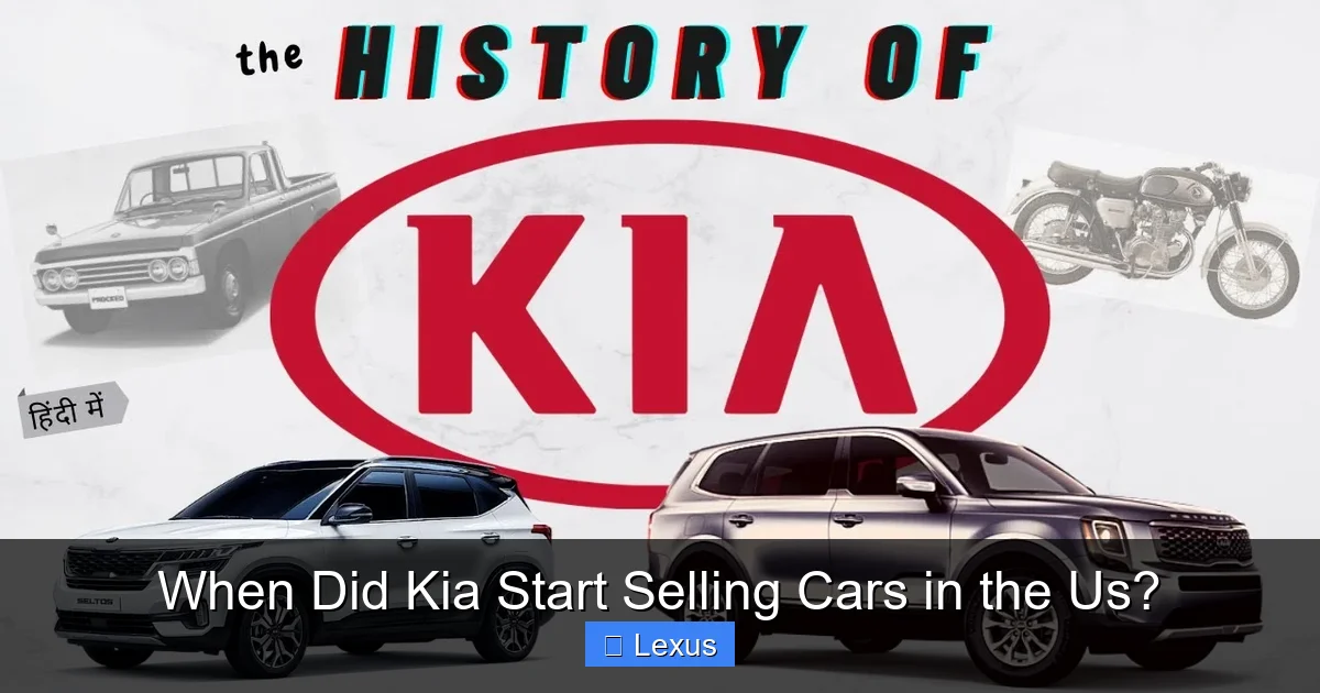 When Did Kia Start Selling Cars in the Us?