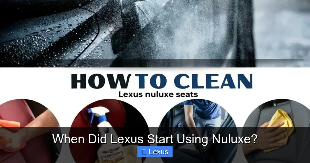 When Did Lexus Start Using Nuluxe?