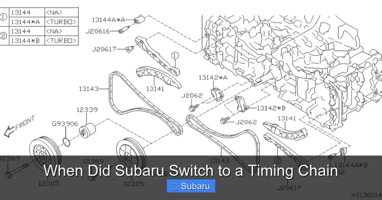 When Did Subaru Switch to a Timing Chain