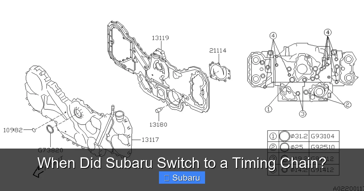 When Did Subaru Switch to a Timing Chain?