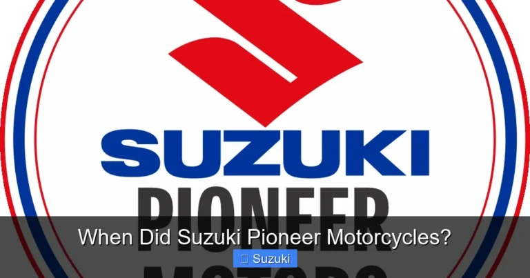 When Did Suzuki Pioneer Motorcycles?