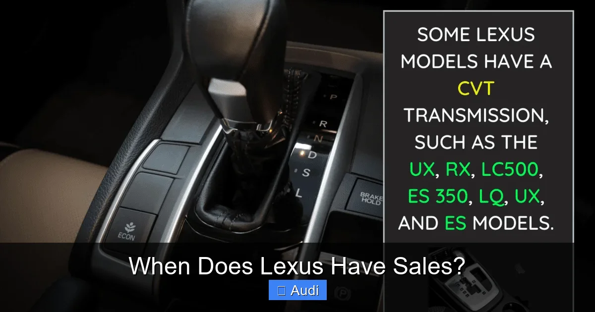 When Does Lexus Have Sales?