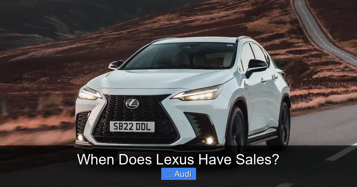 When Does Lexus Have Sales?