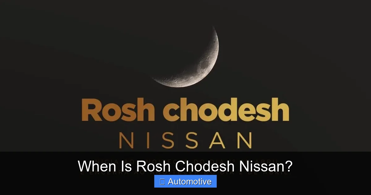 When Is Rosh Chodesh Nissan?