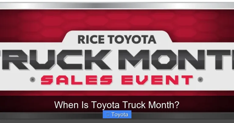When Is Toyota Truck Month?
