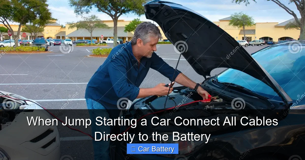 When Jump Starting a Car Connect All Cables Directly to the Battery