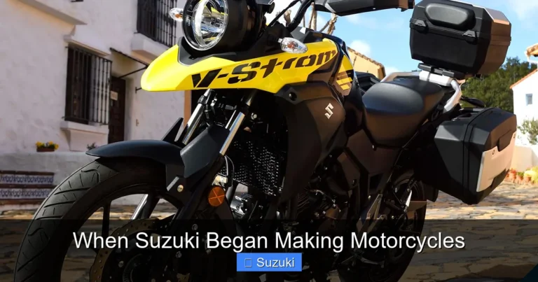When Suzuki Began Making Motorcycles