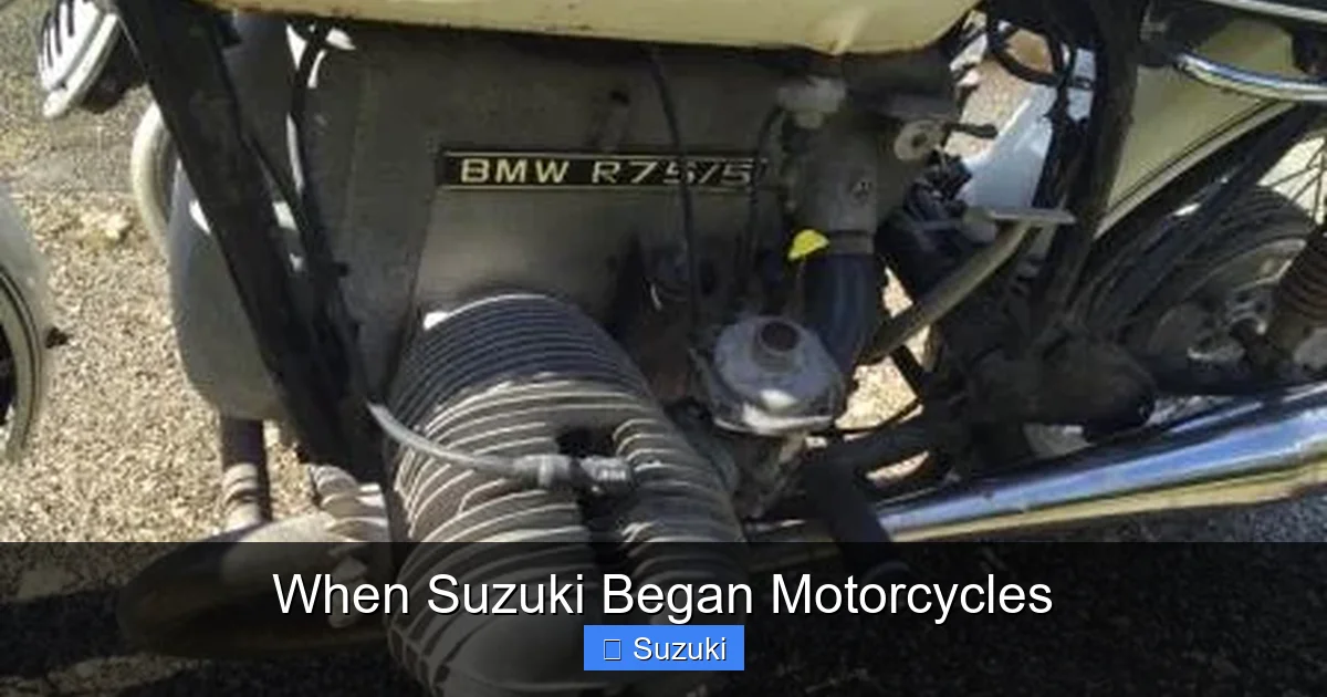 When Suzuki Began Motorcycles