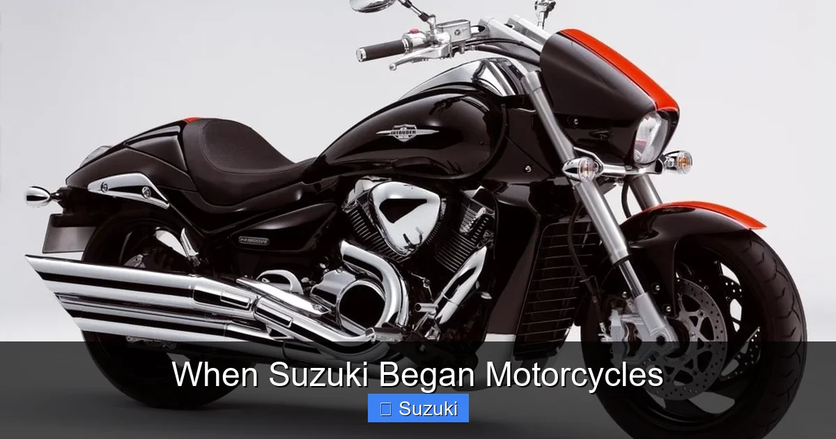 When Suzuki Began Motorcycles