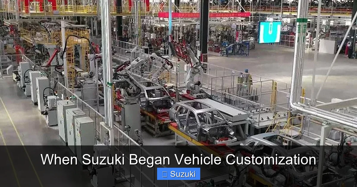 When Suzuki Began Vehicle Customization