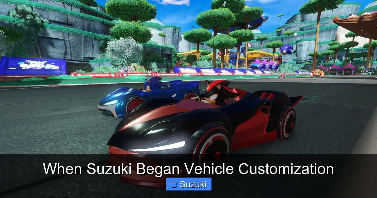 When Suzuki Began Vehicle Customization