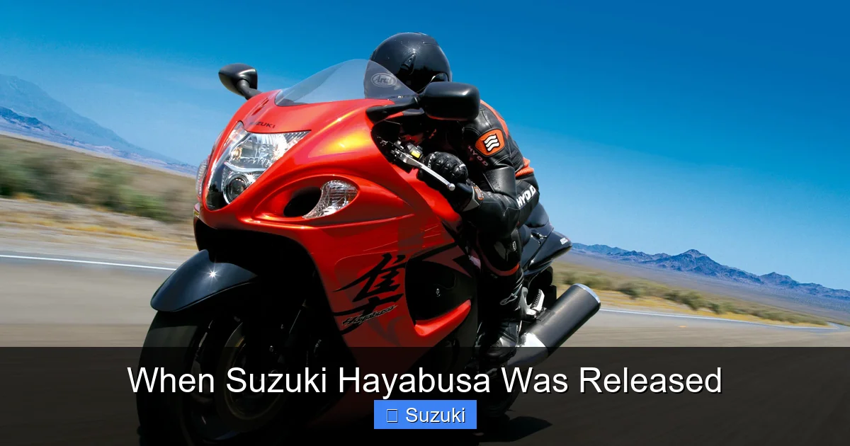 When Suzuki Hayabusa Was Released