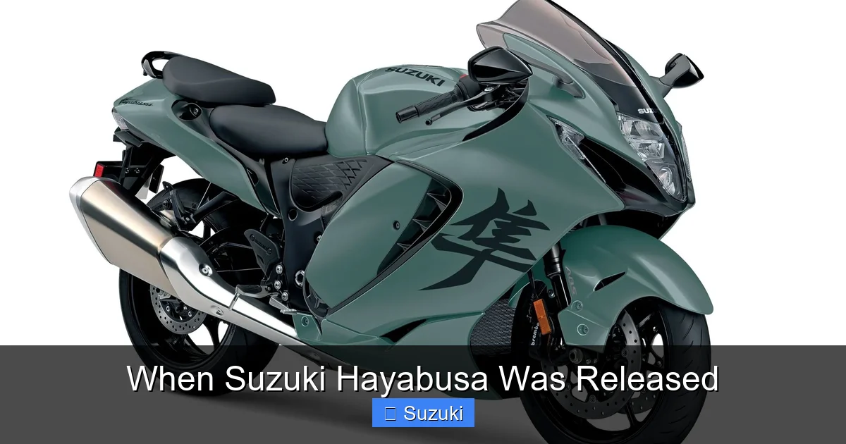 When Suzuki Hayabusa Was Released