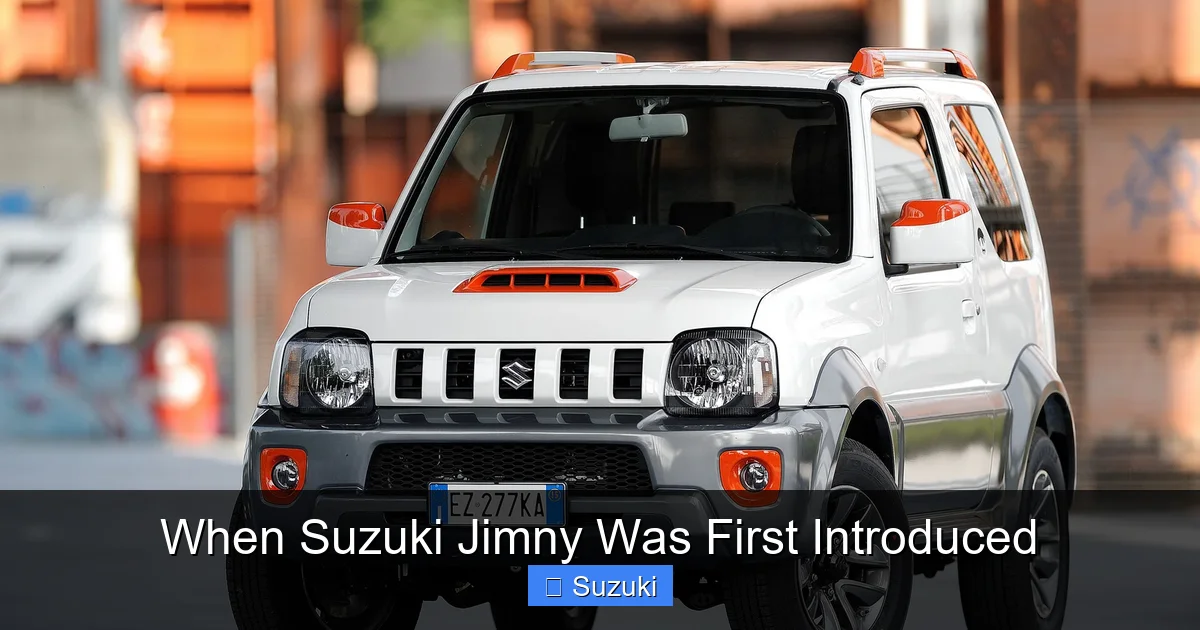 When Suzuki Jimny Was First Introduced