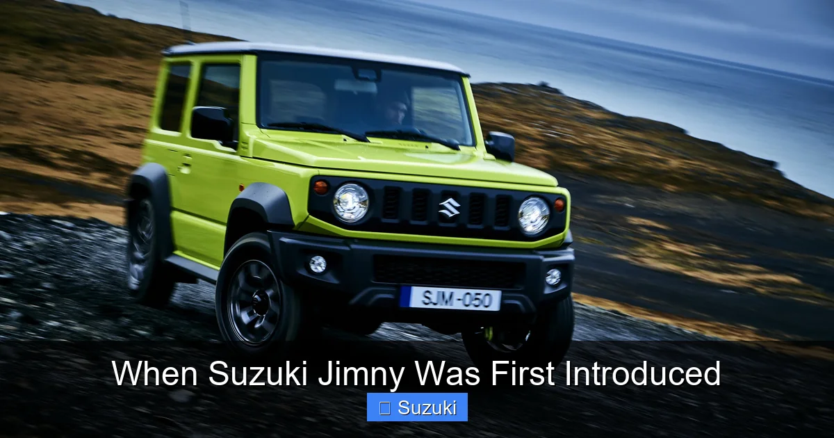 When Suzuki Jimny Was First Introduced