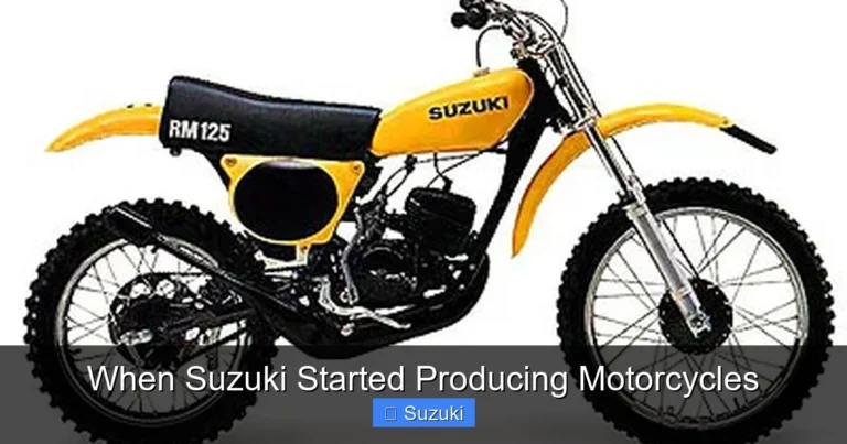 When Suzuki Started Producing Motorcycles
