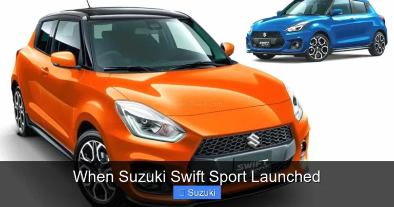 When Suzuki Swift Sport Launched