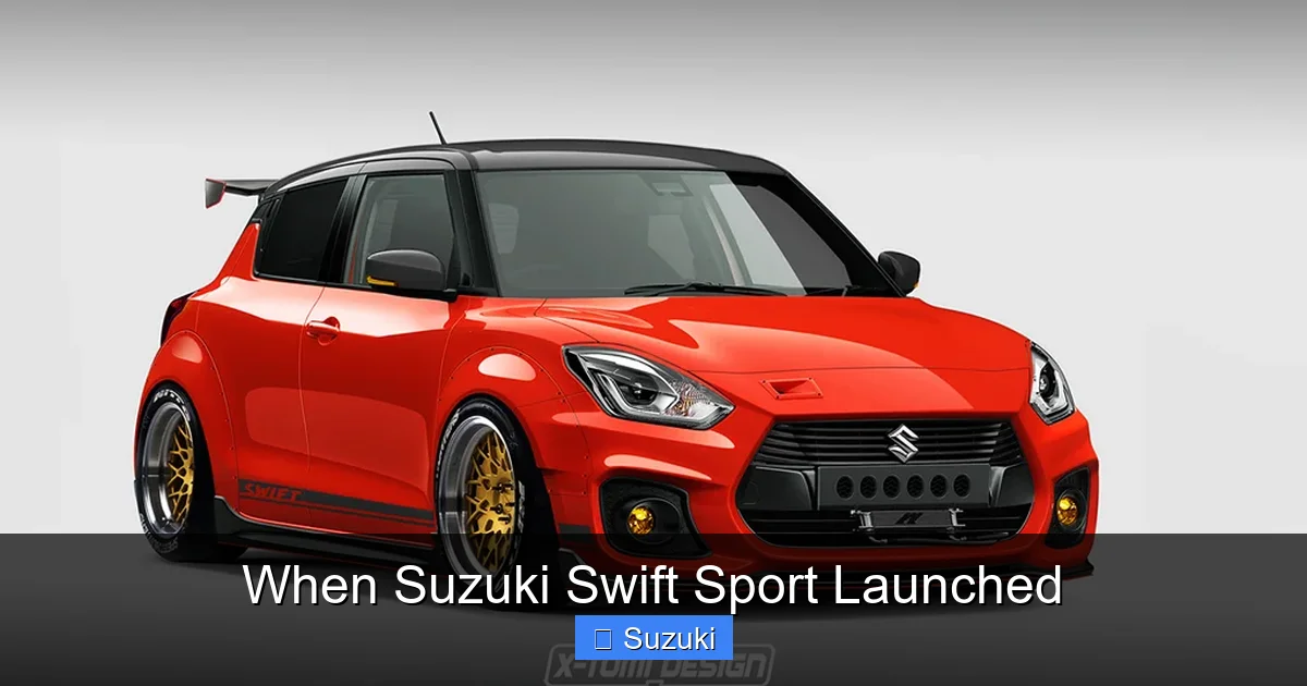 When Suzuki Swift Sport Launched