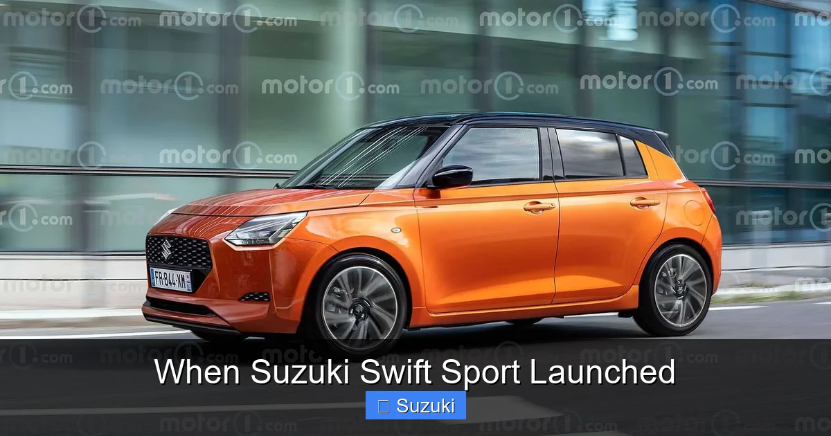 When Suzuki Swift Sport Launched