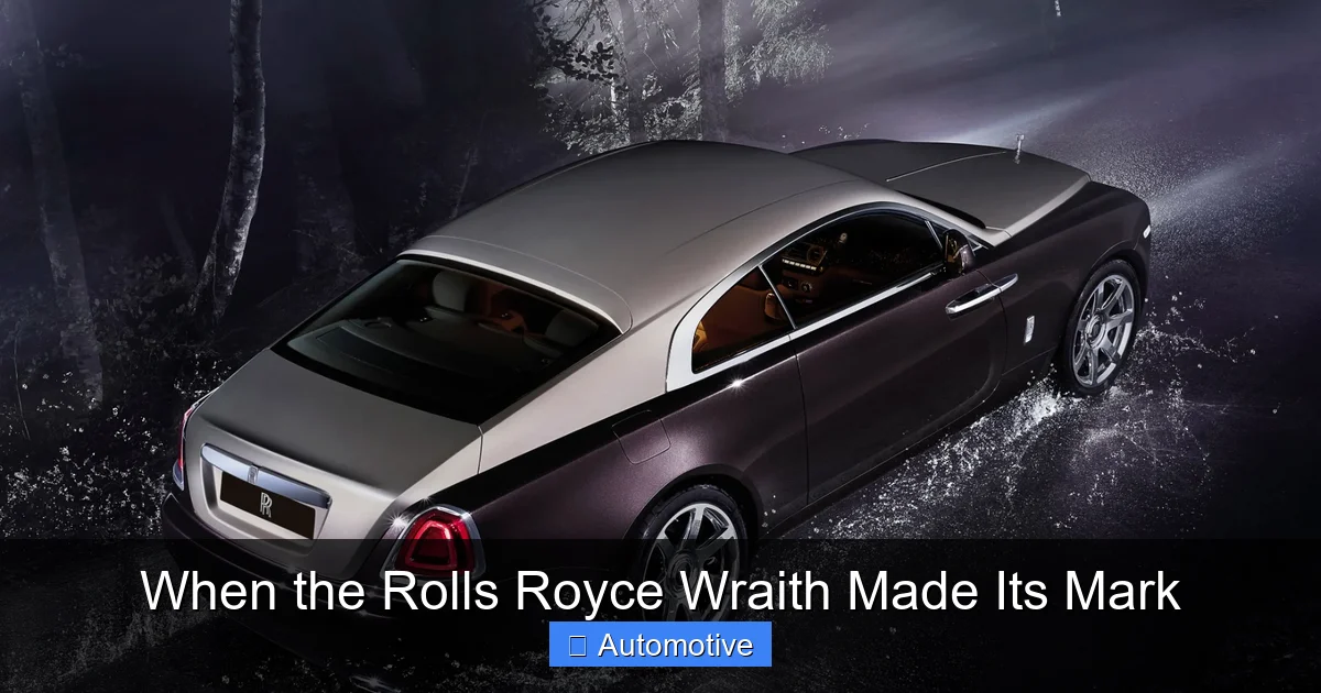 When the Rolls Royce Wraith Made Its Mark